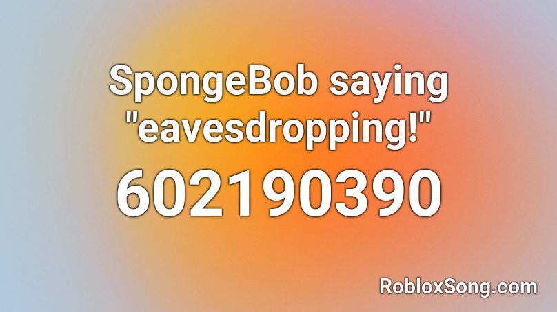 SpongeBob saying 