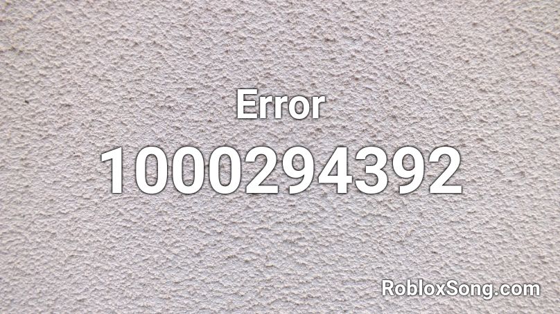 Error Roblox ID