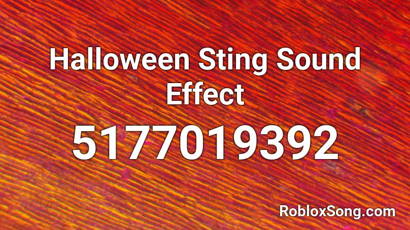 Halloween Sting Sound Effect Roblox ID