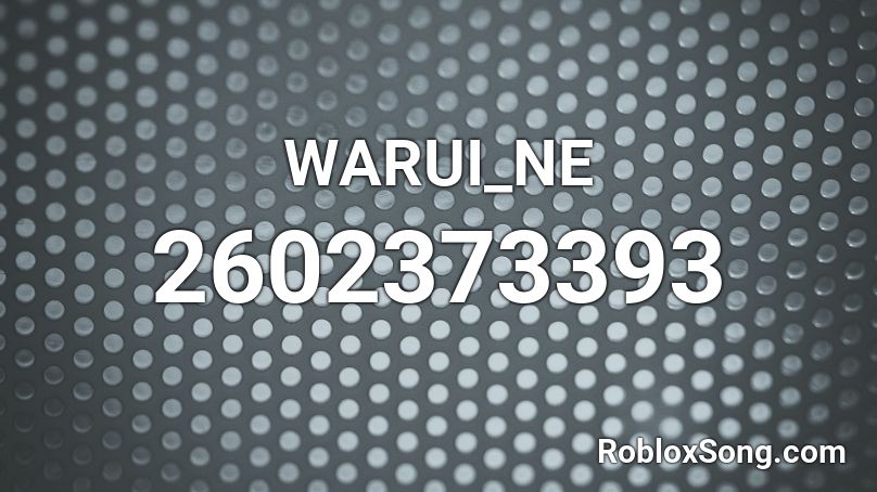 WARUI_NE Roblox ID