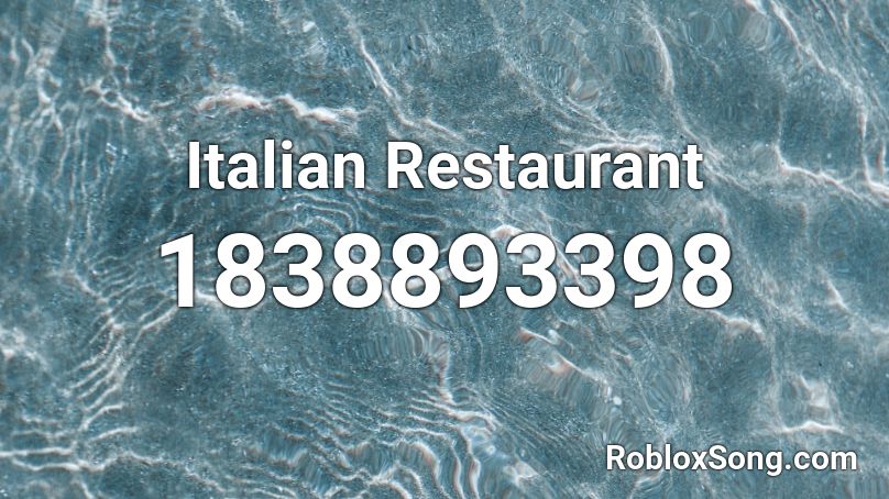 Italian Restaurant Roblox ID