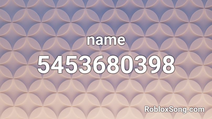 name Roblox ID