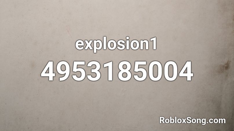 explosion1 Roblox ID