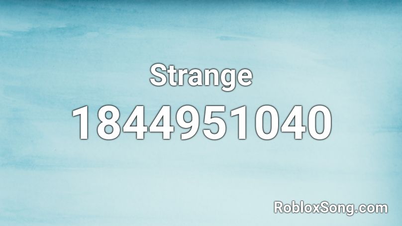 Strange Roblox ID