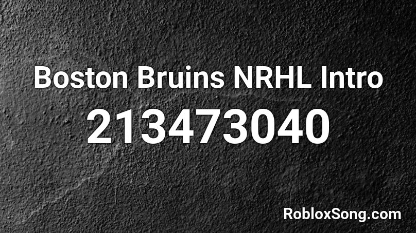 Boston Bruins NRHL Intro Roblox ID