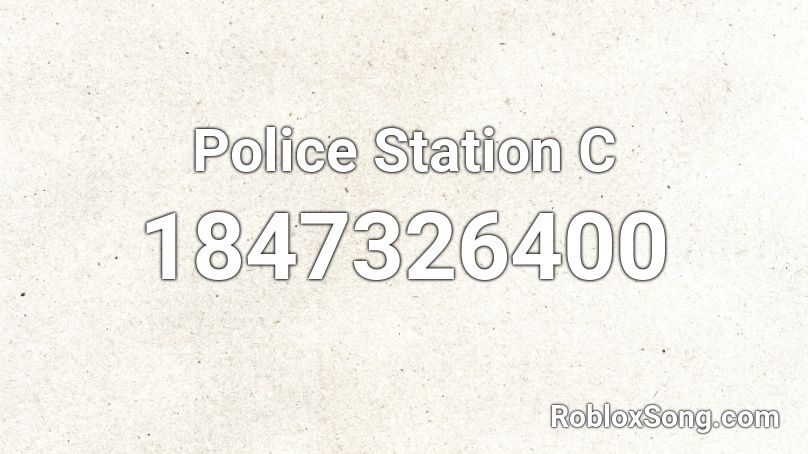 Police Station  C Roblox ID