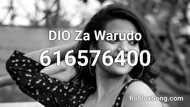 DIO Za Warudo Roblox ID