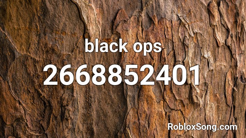 black ops Roblox ID