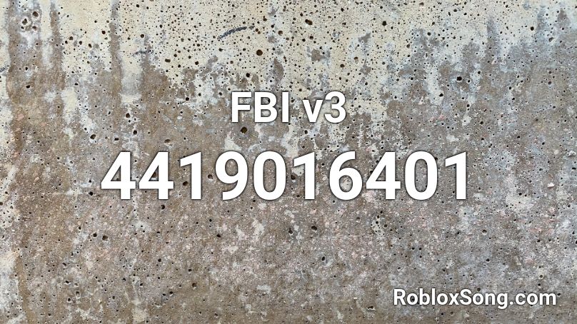 FBI v3 Roblox ID