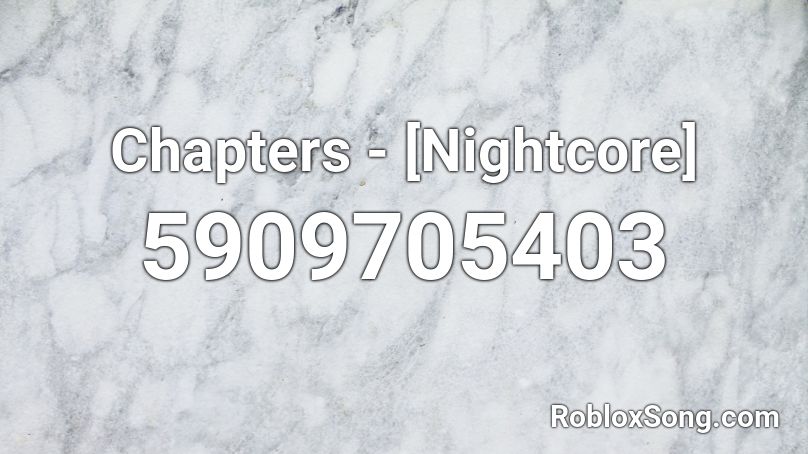 Chapters Roblox ID