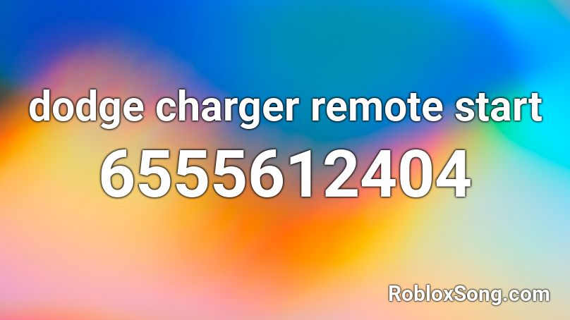 dodge charger remote start Roblox ID