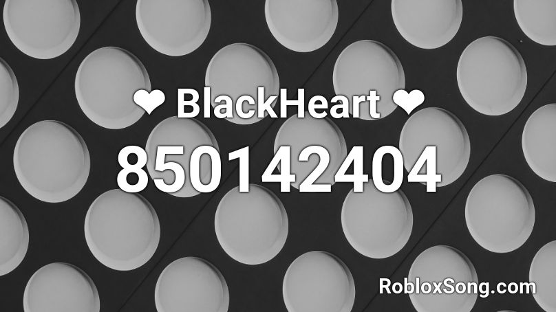 ❤︎ BlackHeart ❤︎ Roblox ID