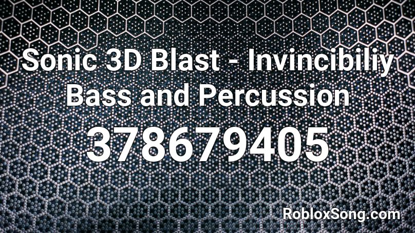 Sonic 3D Blast - Invincibiliy Bass and Percussion Roblox ID