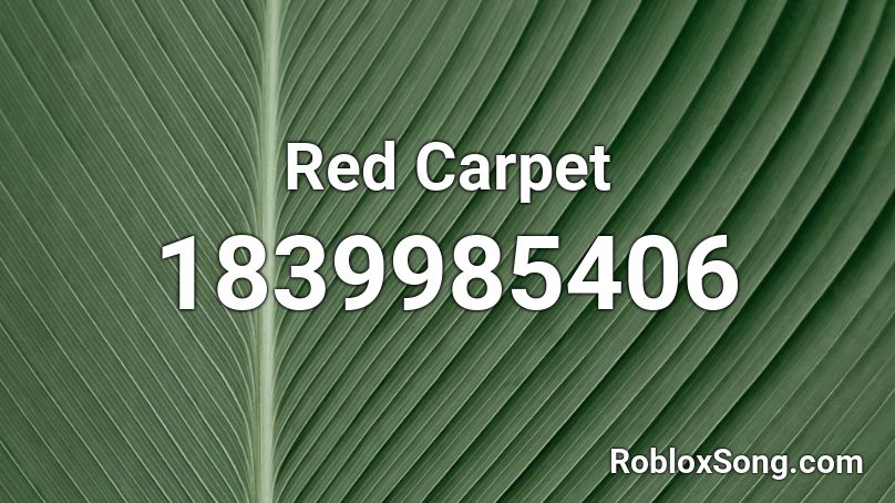 Red Carpet Roblox ID