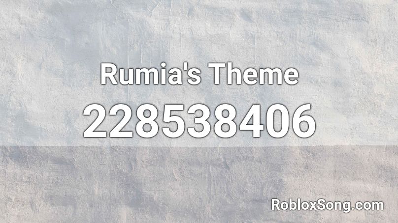 Rumia's Theme Roblox ID