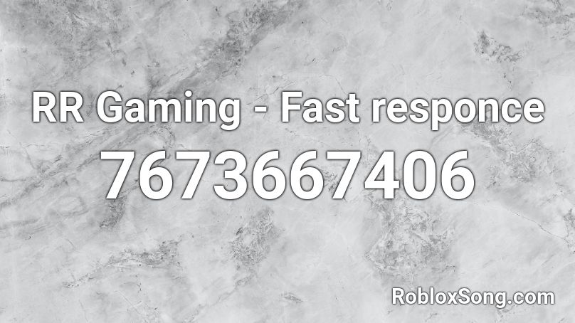 RR Gaming - Fast responce Roblox ID