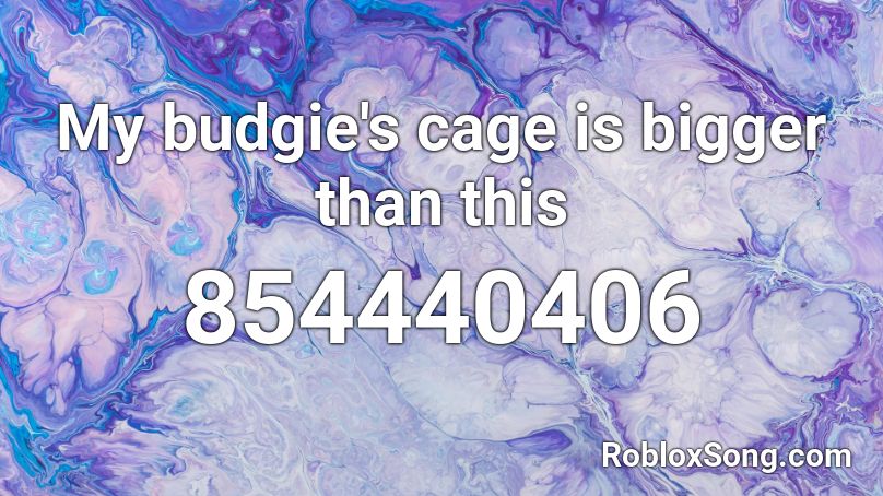 My budgie's cage is bigger than this Roblox ID