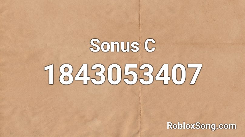 Sonus C Roblox ID
