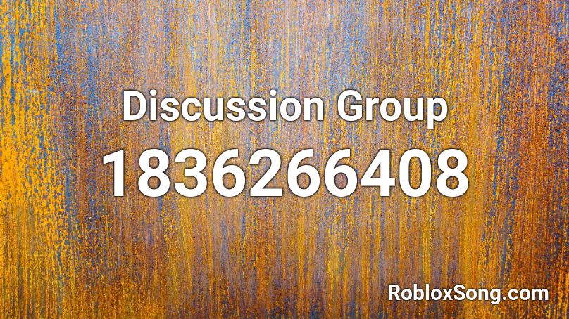 Discussion Group Roblox ID