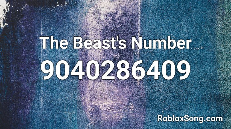 The Beast's Number Roblox ID