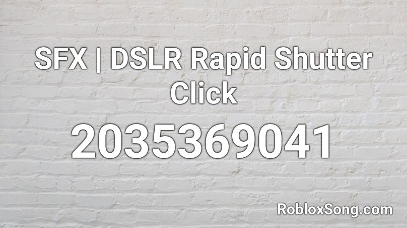 SFX | DSLR Rapid Shutter Click Roblox ID