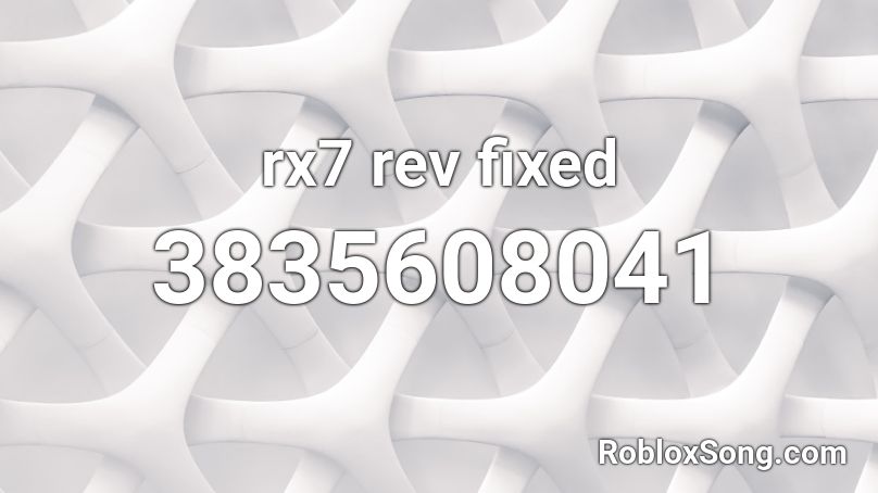 rx7 rev fixed Roblox ID