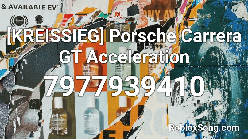 [KREISSIEG] Porsche Carrera GT Acceleration Roblox ID
