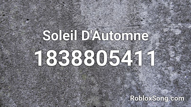 Soleil D'Automne Roblox ID