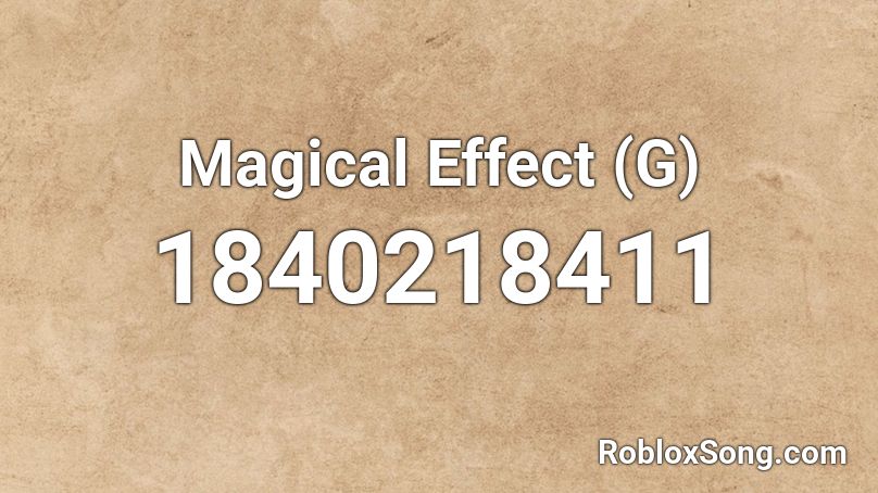 Magical Effect (G) Roblox ID