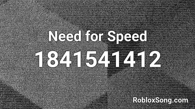 Need for Speed Roblox ID