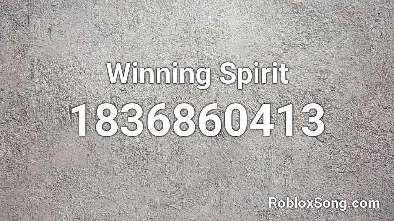 Winning Spirit Roblox ID
