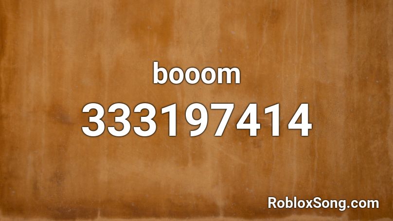 booom Roblox ID