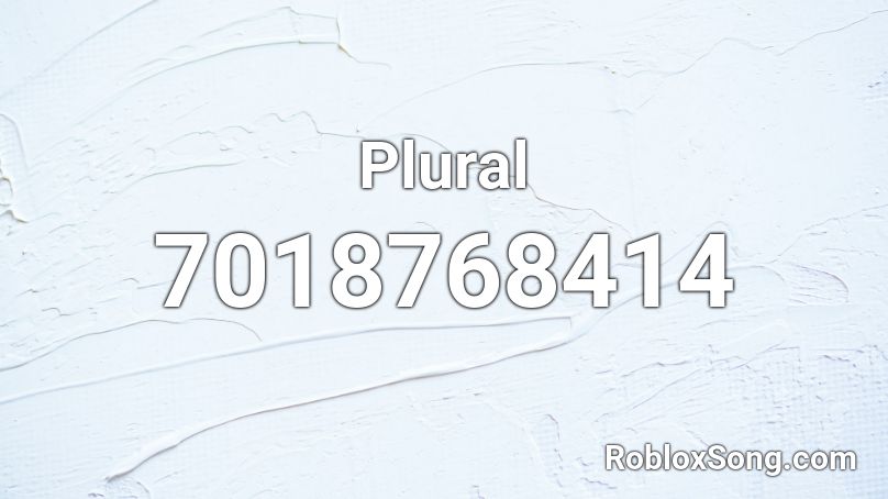 Plural Roblox ID