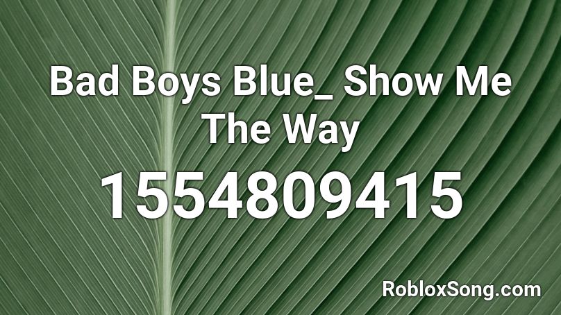 Bad Boys Blue_ Show Me The Way Roblox ID