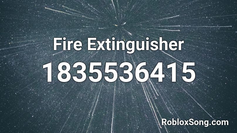 Fire Extinguisher Roblox ID