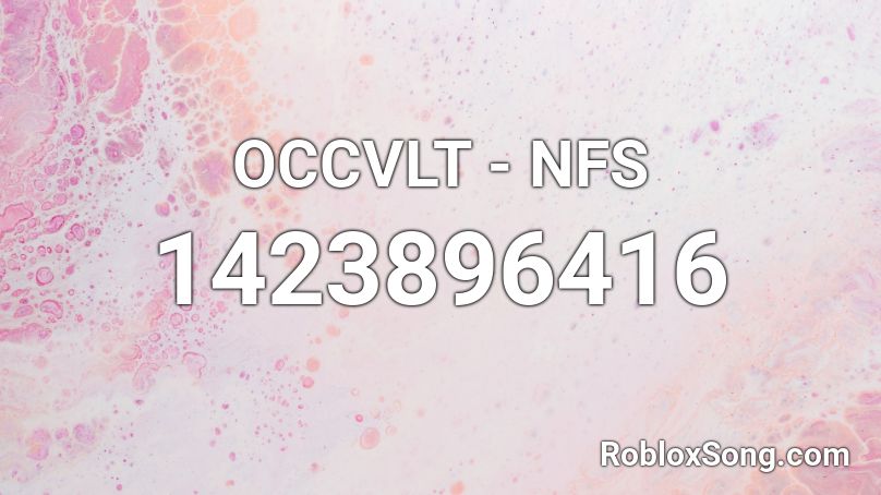 OCCVLT - NFS Roblox ID