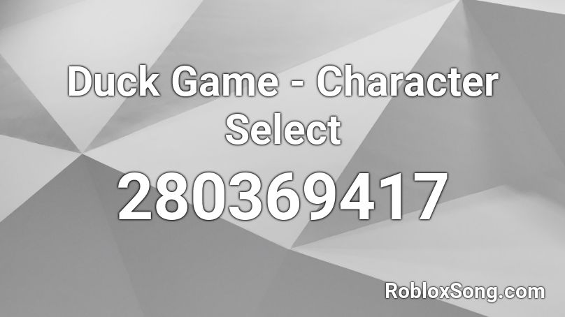 Duck Game - Character Select Roblox ID