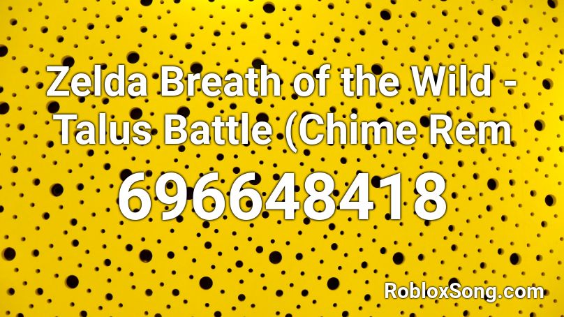 Zelda Breath of the Wild - Talus Battle (Chime Rem Roblox ID