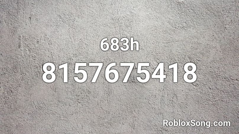 683h Roblox ID