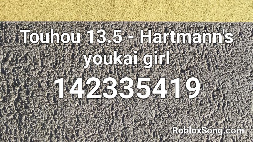 Touhou 13.5 - Hartmann's youkai girl Roblox ID