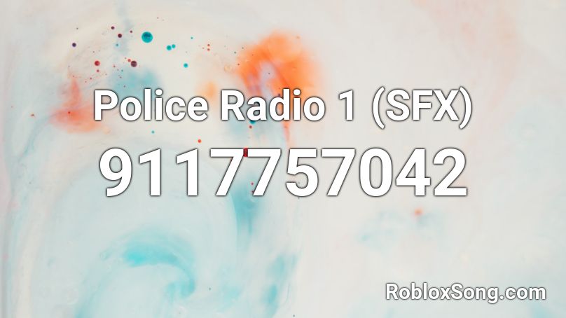 Police Radio 1 (SFX) Roblox ID