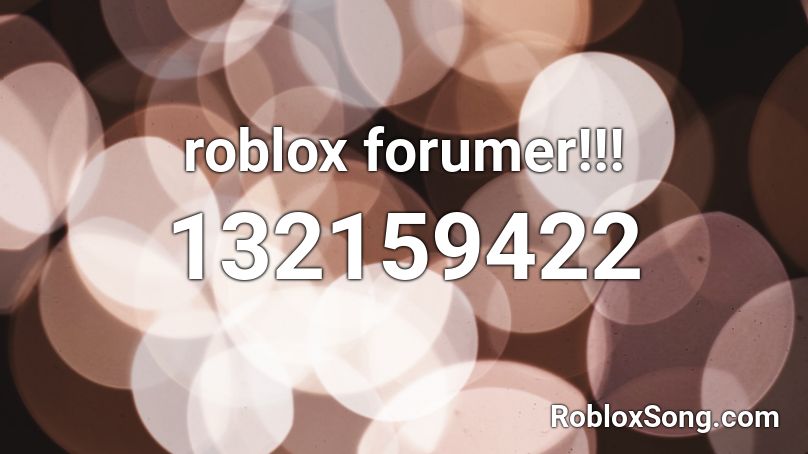 roblox forumer!!! Roblox ID