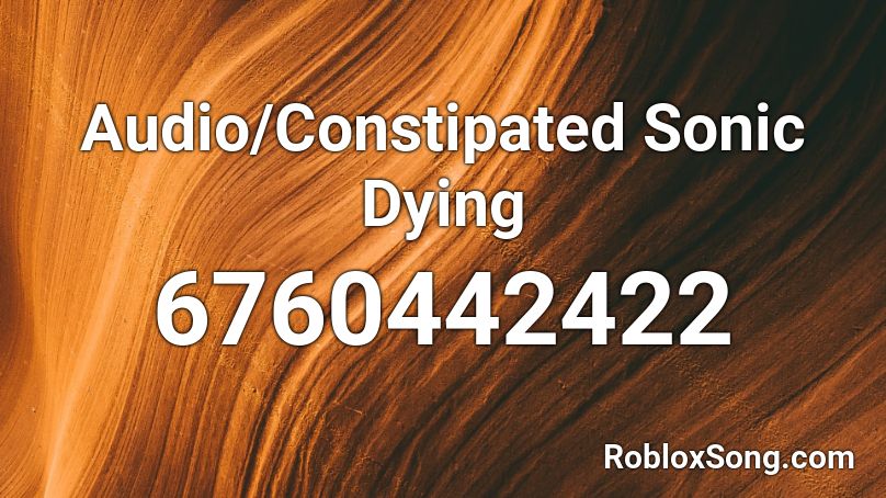 Audio/Constipated Sonic Dying Roblox ID