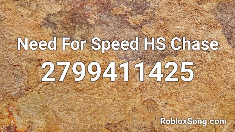Need For Speed HS Chase Roblox ID