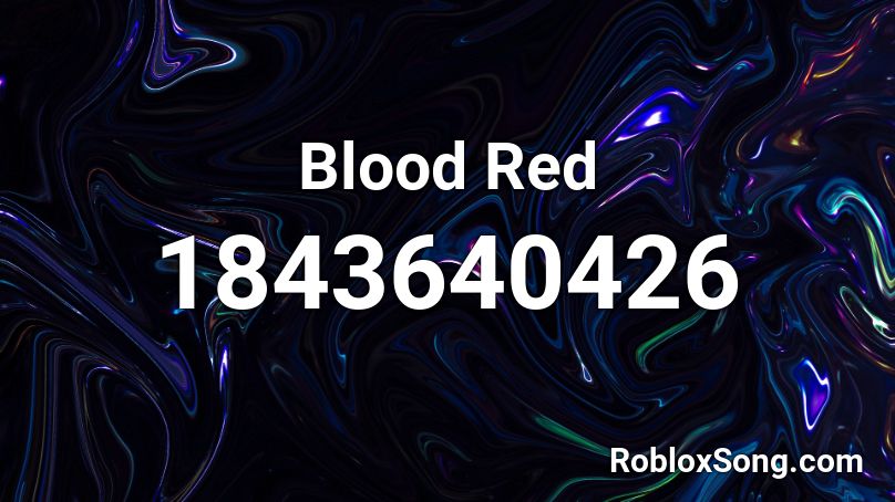 Blood Red Roblox ID