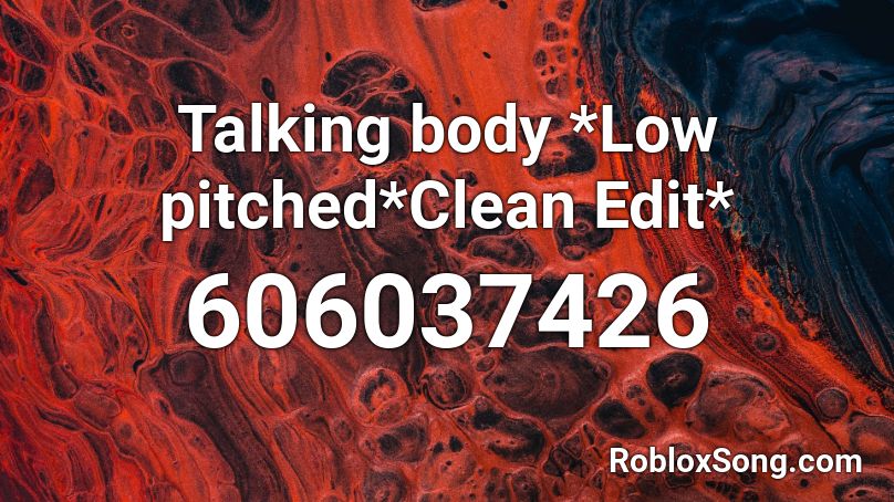 talking body roblox id