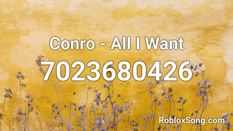 Conro - All I Want Roblox ID