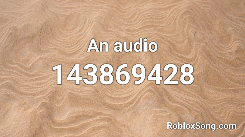 An audio Roblox ID