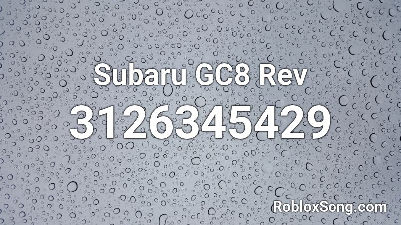 Subaru GC8 Rev Roblox ID