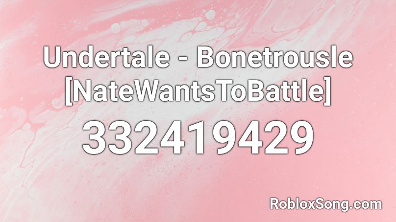 Undertale Bonetrousle Natewantstobattle Roblox Id Roblox Music Codes - bonetrousle loud roblox id